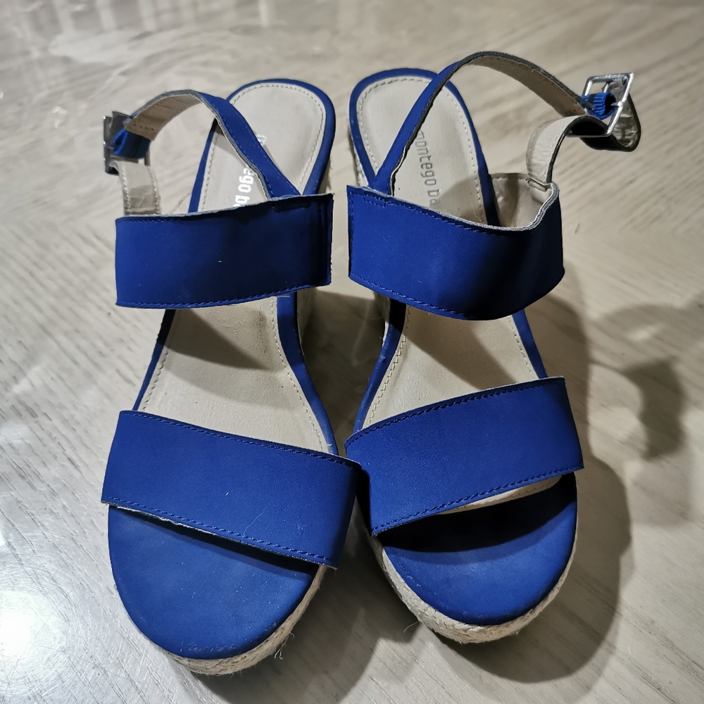Montego Bay Club Cobalt Blue Wedge Sandals